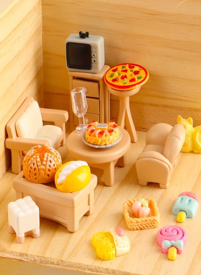 VICROIC 50 PCS Miniature Food Eggs Cake Milk Ice Cream, Mini Pretend Play Kitchen Cooking Game Party Accessories Toys for Dollhouse Landscape - Image 5